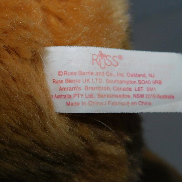 Russ 16" Plush Holiday Christmas Santa Hat Brown Reindeer Stuffed Toy - Picture 5 of 5